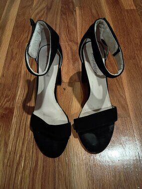 Jeffrey Campbell Lindsay Sandal Black Suede Sz 9.5